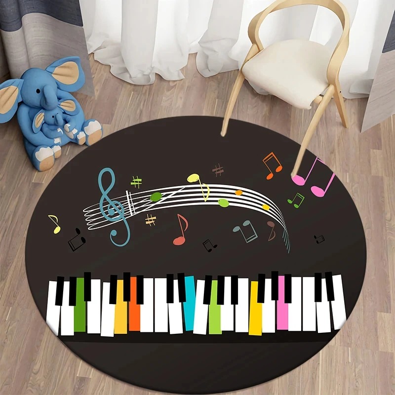 Commercial Kitchen Non Slip Flooring - Tappeto rotondo con nota musicale per