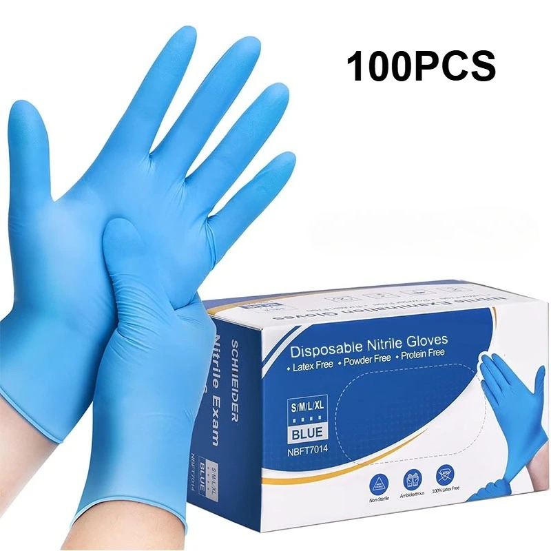 Commercial Kitchen Gloves - 100 Pezzi Guanti Monouso in Nitrile