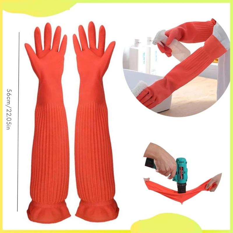 Commercial Kitchen Gloves - Guanti in gomma extra-lunghi per la