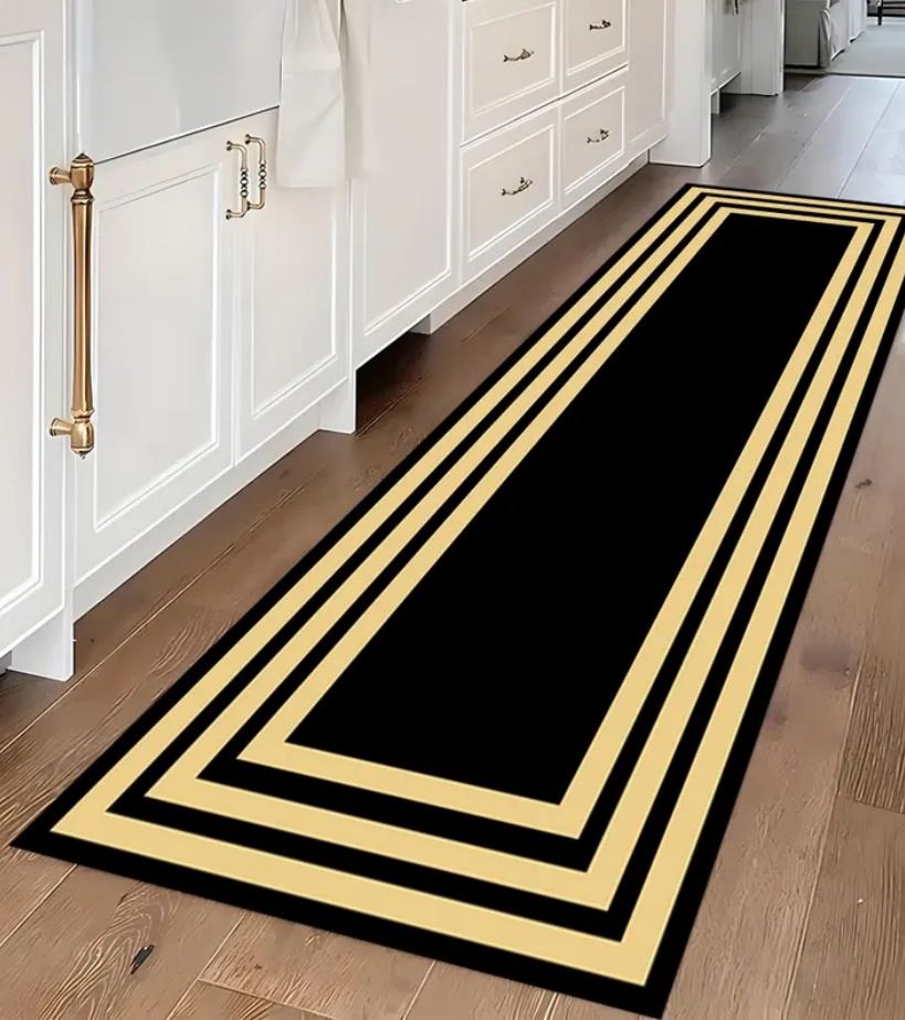 Commercial Kitchen Non Slip Flooring - Tappeto Runner di Lusso Nero e