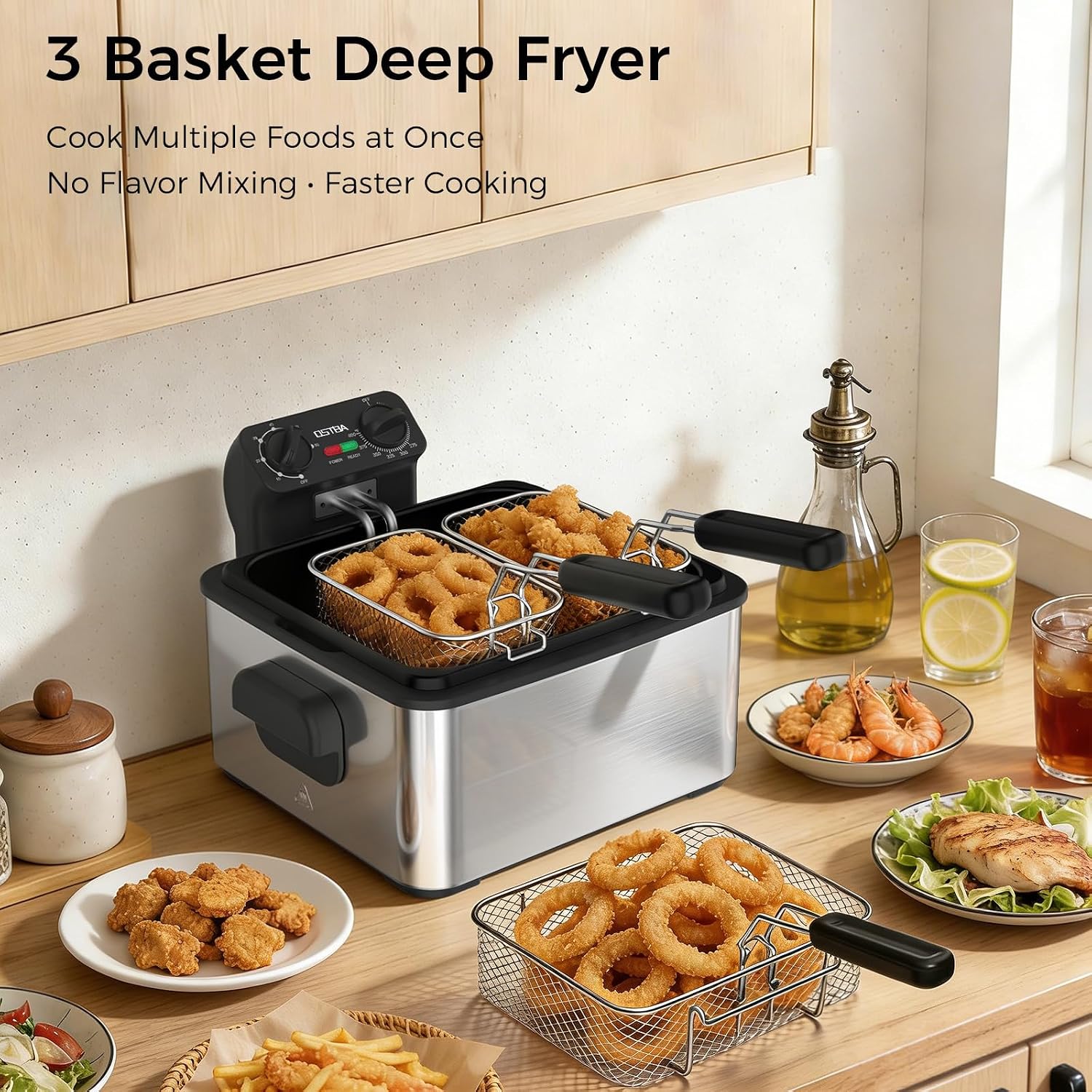 Friggitrice Elettrica con 3 Ce - Commercial Kitchen Appliance recensione e prezzo