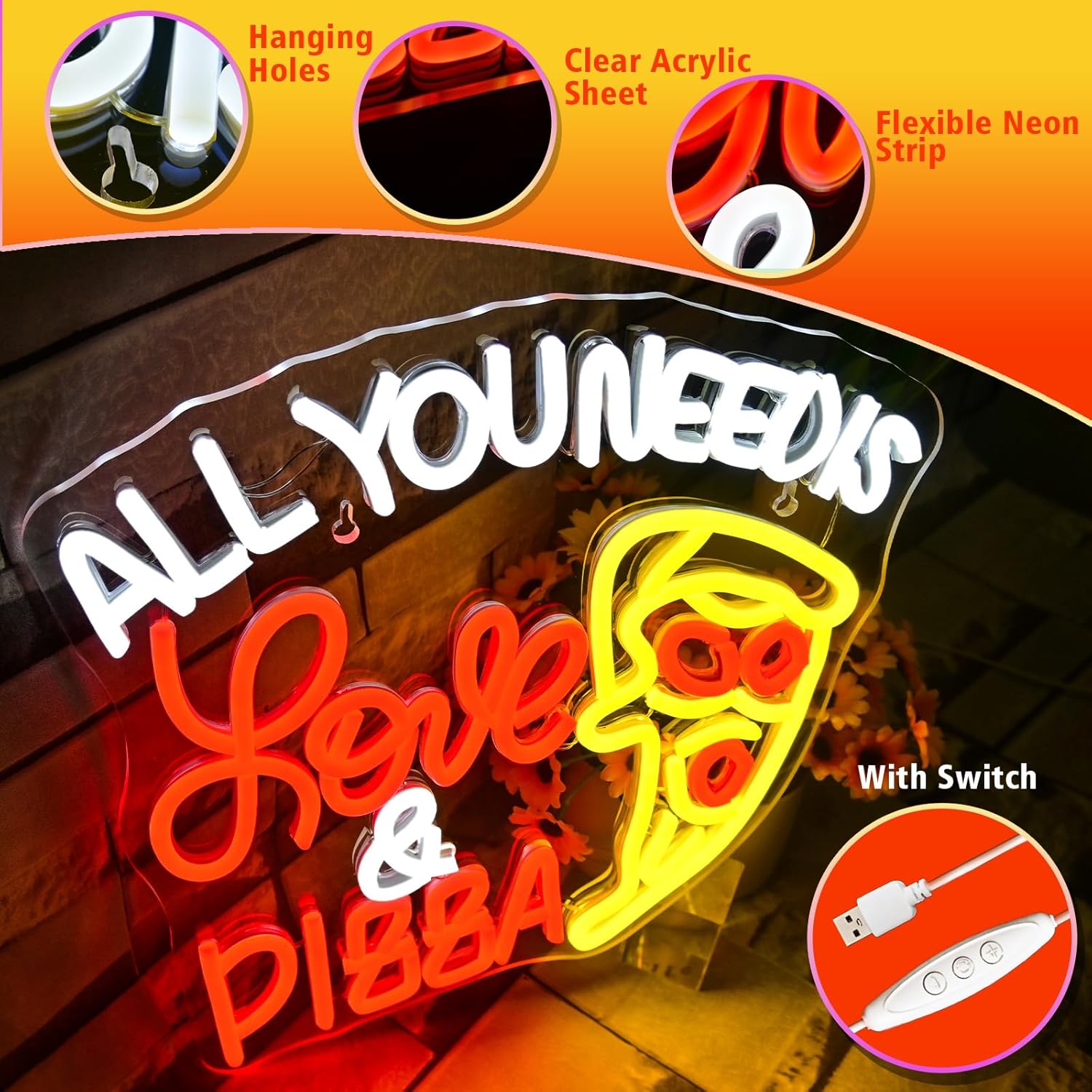 Insegna al Neon 'All You Need  - Commercial Kitchen Needs recensione e prezzo